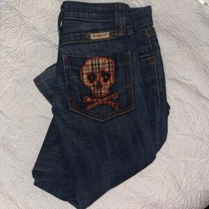 Frankie B. Jeans with Skull Patch